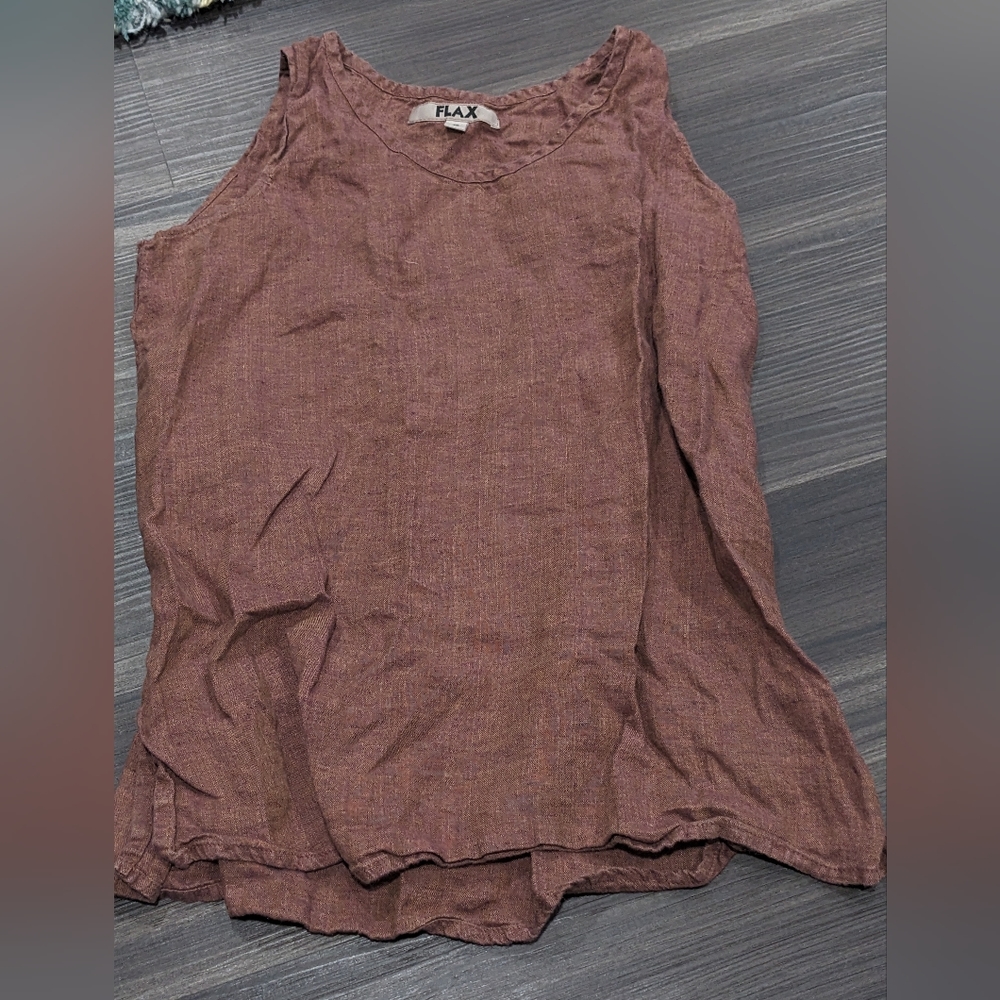 100% Linen Flax tank top small